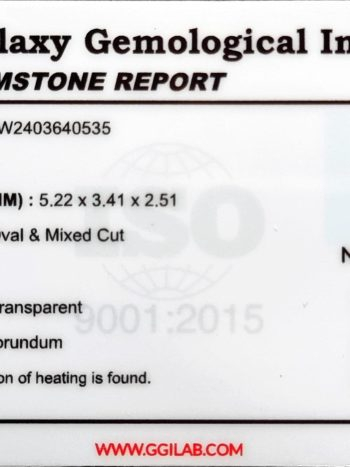 0.38 ct Natural Pink Sapphire - Oval & Mixed Cut Gemstone | Certified